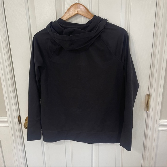Aerie OFFLINE Size XS Lightweight Activewear Hoodie Black Zip Pockets - Picture 4 of 5